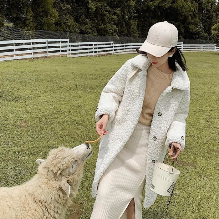 Manteau imitation peau de mouton 2025 femme