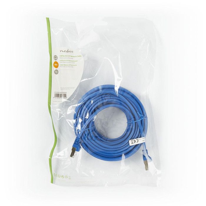 NEDIS Câble Réseau Ethernet Cat 5e U/UTP 5m RJ45 – Câble Internet Haut Débit Gris Pour Connexion PC, Box, Switch