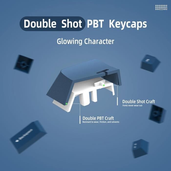 Keycaps Pbt,120 Touches Pbt Double Shot Keycap Set,Profil Oem ...