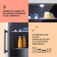Réfrigérateur pose libre Klarstein Beersafe XL - 60 L - LED - Porte vitrée - Gris-3