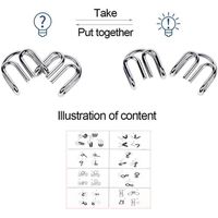 Casse-Tête Métallique Wire Set De 16, Iq Test Casse-Tête Métal Iq
