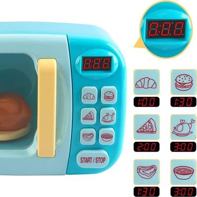 Micro-ondes Idena Pour Enfant – Effets Sonores, Lumière, Plateau Tournant, 7 Menus, Accessoires Alimentaires – Dès 3 Ans