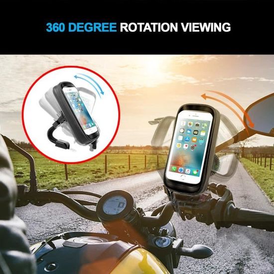 ENONEO Support Téléphone Moto étanche Rotation à 360 Anti
