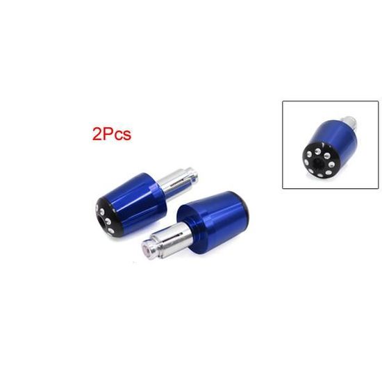 sourcingmap/® 2pcs bleu universel 17mm alliage aluminium Embout guidon pour moto