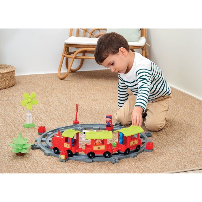 Jeu de construction dans le chariot BB Abrick avec 40 grands cubes