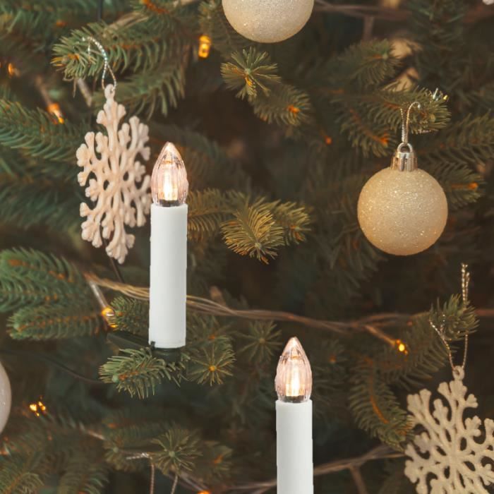 Guirlande Lumineuse de Noël avec 50 Bougies à Pince pour Sapin –