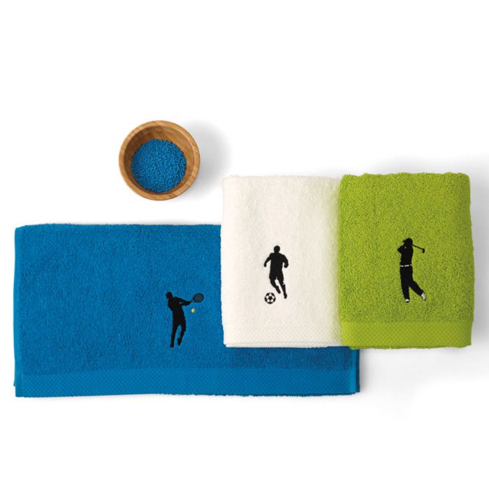 Serviette De Toilette 50x100 Cm 100% Coton 550g/m² Pure Tennis Bleu Turquoise