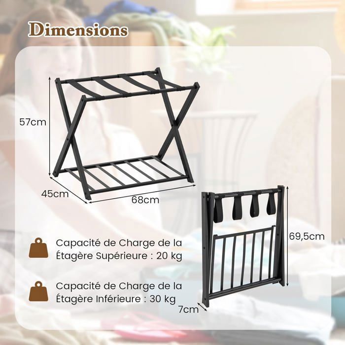 Étui De Voyage Pliable IT – Porte-vêtements Noir Avec Sangle – Idéal Pour Mariages Et événements