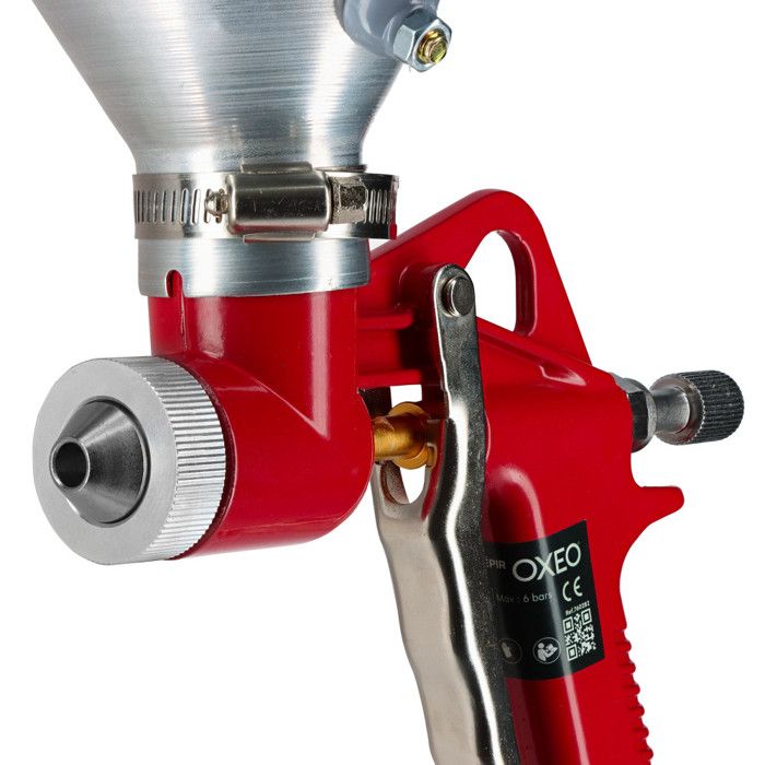 Pistolet à crépir pneumatique avec godet 6L 3 Buses Pistolet à peinture