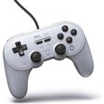 -8Bitdo Pro 2 Manette Filaire USB pour Nintendo Switch, PC, macOS, Android, Steam & Raspberry Pi (Grey Edition)-0