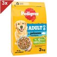 PEDIGREE Croquettes aux Poissons et aux Legumes pour chien adulte >10kg 3x3kg-0