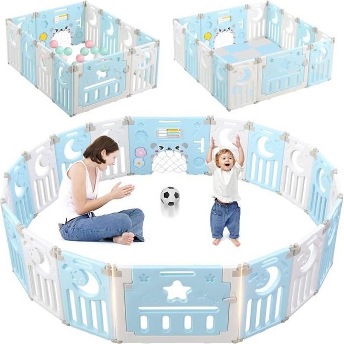 Lilnap Parc Bebe Barriere Securite Avec Porte Plastique Enfant Protection Grand Jeu Extensible Parc Taille L La Chambre De Bebe Bebe Puericulture Psicologoentarragona Es