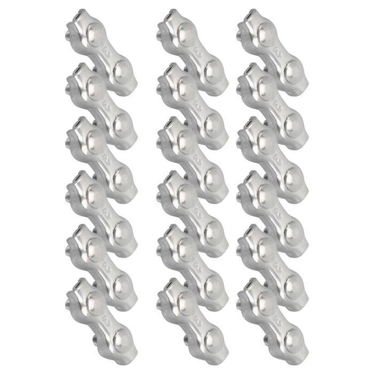 Manchons Sertissage Aluminium 8 Mm - Lot De 20, Double Embouts - Pour Câbles Métalliques, Aircra Ft Câble, Tendeurs - 4
