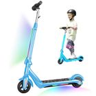 EROLLERRUN Trotinette électrique Enfant 8 à 14 Ans, Bleu Trottinette Electrique Enfant Pliable 6,5 Pouces, Lumières Arc-en-Ciel Colorées