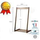 CONFOZEN Porte-manteau - CONFO® - Cintre en bambou - 146x45x60CM - Style moderne - Rangement intérieur