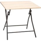 PEGANE Table d'appoint pliante en métal coloris beige - L.80 x l.80 x H.75 cm