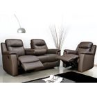 VENTE-UNIQUE Canapé 3 places et un fauteuil relax EVASION en cuir - Marron
