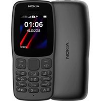 Téléphone mobile NOKIA 106 basique/senior noir - écran VGA 1,8" - 2G - double SIM - radio FM