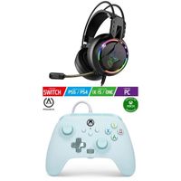 Pack Manette XBOX ONE-S-X-PC Cotton Candy Blue EDITION + Casque Gamer PRO H7 SPIRIT OF GAMER XBOX ONE/S/X/PC