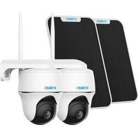 Reolink 2K Caméra Solaire WiFi Extérieure sans Fil 360° Pan/Tilt  Vision Nocturne Détection Humaine Audio Bidirectionnel Siren Alexa