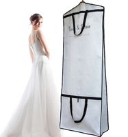 Housse robe de mariée longue 180cm Pliable et Portable Anti Poussière Etanche Mite Humidité 1 pièce (Blanc)