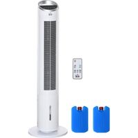 Ventilateur colonne rafraichisseur d'air humidificateur 3 en 1 - puissance 60 W - oscillant, silencieux - timer, 3 modes, 3 vitesses