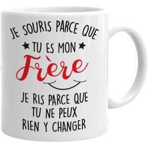 Tasse Mug Cadeau Frère Anniversaire - Mon Frère C'Est Comme Le Café Il A Un  Grain Mais Je L'Adore - Idée Originale[H516] - Cdiscount Maison