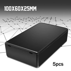 5pcs bo/îtier /électronique 100x60x25mm dinstrument de cl/ôture de bo/îte de projet /électronique