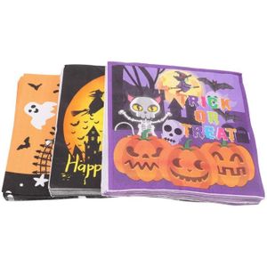 Halloween Horreur Sang Imprime Serviettes En Papier Fête Décoration Accessoire Table Wear