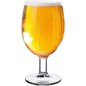Hostelvia Lot de 6 verres /à bi/ère en verre tremp/é pour micro-ondes et lave-vaisselle 440 ml