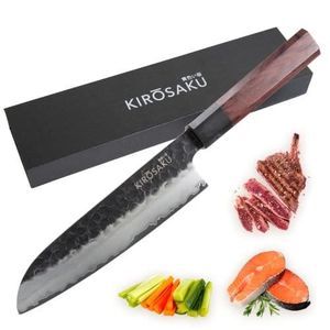 Mitsumoto Sakari Couteau Japonais Damas 440c Couteaux Cuisine Professionnels  Forgés À Main Gyuto - Cdiscount Maison