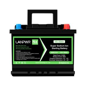 BATTERIE VÉHICULE LANPWR Batterie Auto12V 50Ah 610Wh