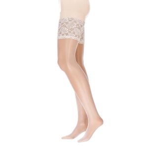 GLAMORY Bas Autofixants Dentelle Large - 20 Deniers - Lot De 2 Paires - Élégants Et Confortables