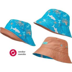 CHAPEAU - BOB Bob de protection UV enfant Playshoes Sea Animals - Turquoise - Bleu - Mixte