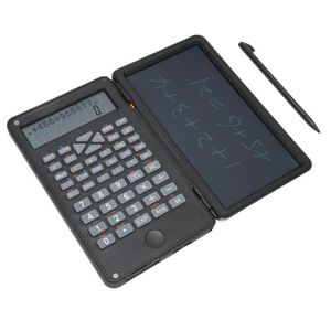 CALCULATRICE Mxzzand Calculatrice avec bloc-notes Calculatrice scientifique portable avec bloc-notes, écran LCD materiel calculatrice Bleu Noir