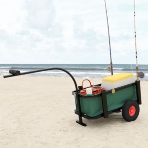 CHARIOT - DESSERTE Chariot de pêche avec sac noir acier