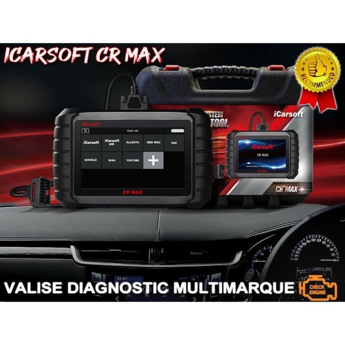 CRMAX iCarsoft Diagnostic Auto : Valise OBD pour Codes Défauts, Inspection  automobile - Équipement auto