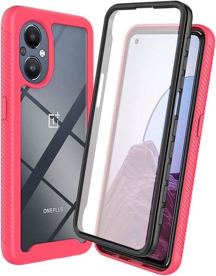 Coque étanche Pour OnePlus Nord CE5 5G - Support Rotatif 360° - Fibre De Carbone Robuste - Résistante Aux Chocs - Noir
