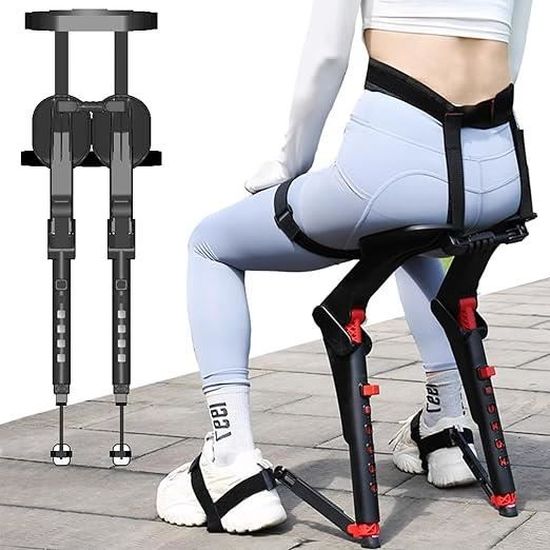 Siège Pliable Ergonomique Siège Invisible LXWL - Chaise Portable Exosquelette Pour Pêche Et Activités Extérieures Chaise Ergonomique Légère