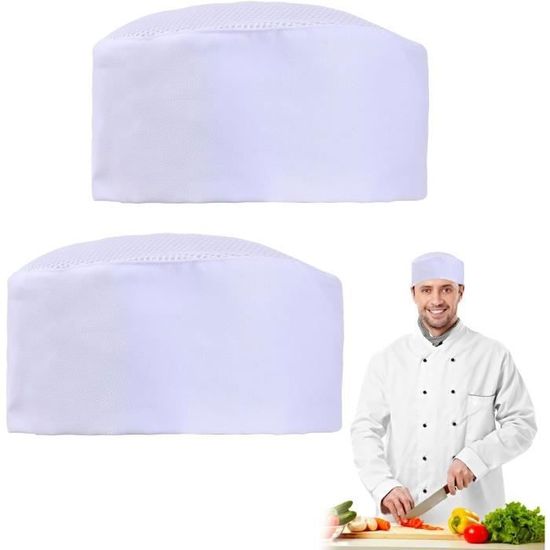 Set Tablier + Toque De Chef Unisexe – Coton Respirant, Réglable, Avec Poches, Pour Cuisine Et Bricolage - 4