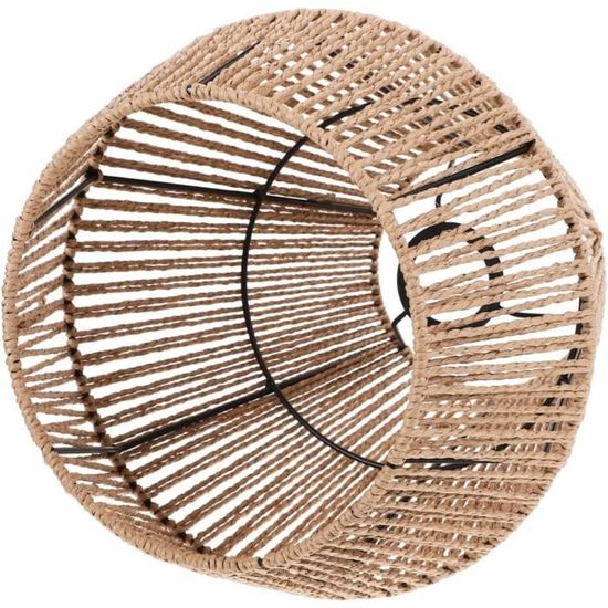 Abat-Jour En Osier Pour Lampe Suspendue Rustique Tissé Pendentif Plafond Abat-Jour Couverture