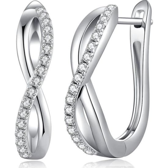 Set De 7 Paires Boucles D'oreilles Argent 925 - Zirconium, Hypoallergénique, Pour Femmes Et Filles - 2