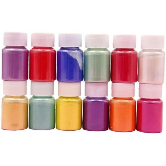 Kit De 32 Pigments Poudre Mica Roizefar - Pour Résine époxy, Savon, Bijoux DIY