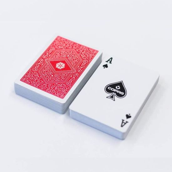 Lot De 4 Jeux De Cartes - 56 Cartes Par Paquet, Rouge Et Bleu - Idéal Pour Poker, Belote, Soirées Jeux - 4