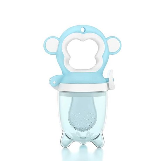 Dexnor jouet de dentition sucette pour bébé jouets pour enfants de 0 à 18 mois sac de morsure fruit en un bleu