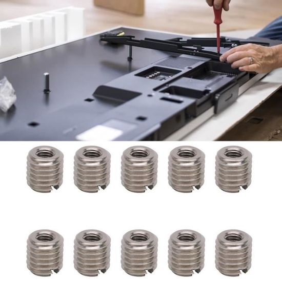 Insert fileté M5, kit d'écrou de réparation de fil de fournitures  industrielles 10 pièces inserts filetés pour métal pour - Cdiscount  Bricolage