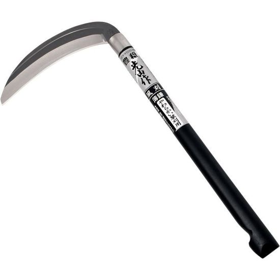 Faucille Japonaise Manuelle - Lame 18 Cm Acier Chromax, Manche 36 Cm, Pour Herbe Dure, Roseaux, Désherbage - 7