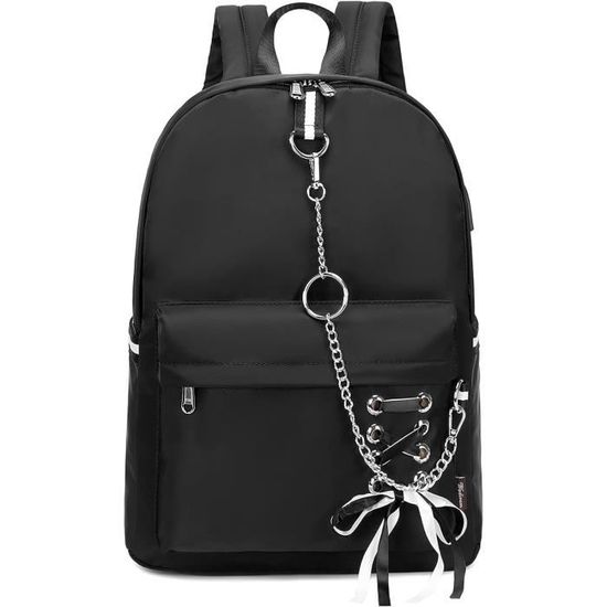 Sac à Dos Cuir Souple Femme Badiman - Blanc & Bleu, Taille Moyenne (33x32x12cm)