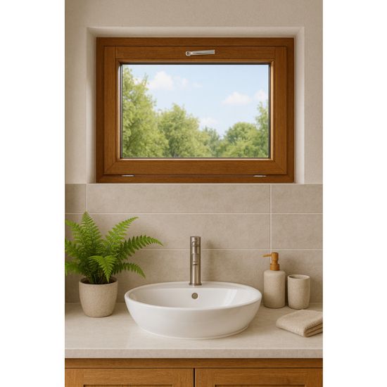 Châssis D'abattant En Bois Pour Tableau - Dimensions H45 X L90 Cm, Double Vitrage, Marron