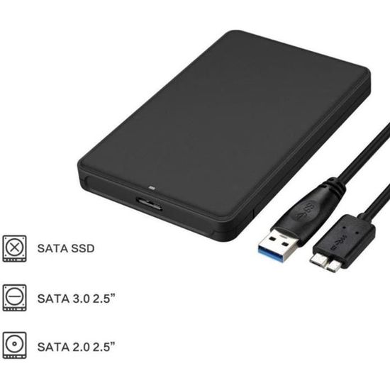 DEXLAN Boîtier externe USB 2.0 pour disque dur 2.5 SATA - JPF